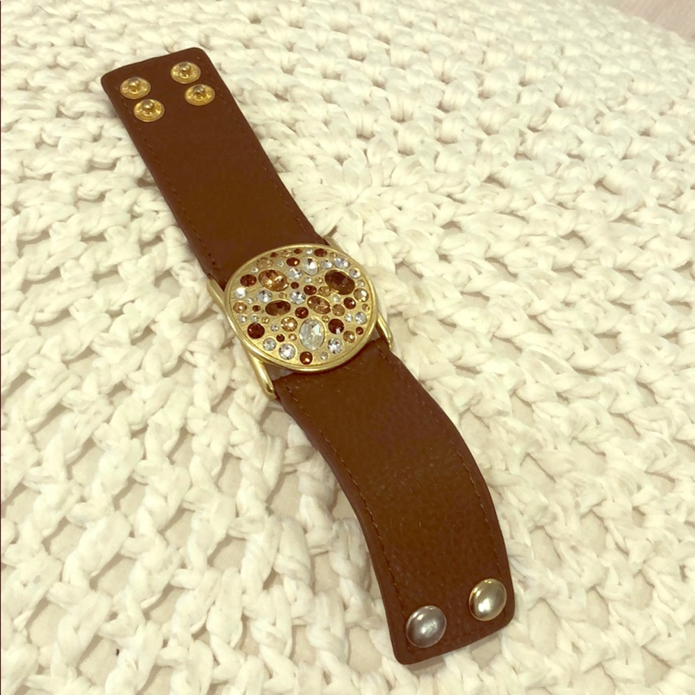 Brown embellished bracelet